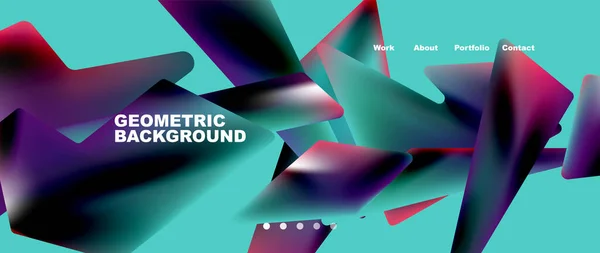 Abstract Geometric Landing Page Creative Background Wallpaper Banner Background Web — Vector de stock