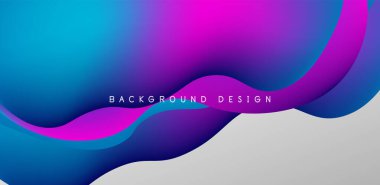 Kapaklar, şablonlar, el ilanları, pankartlar, broşürler, afişler için akışkan dalgalar soyut arkaplan