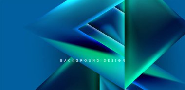 Renkli sıvı gradyanlı gelecekçi üçgen vektörü soyut arkaplan