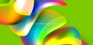 Soyut arkaplan renklerine sahip güzel sıvı şekiller