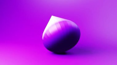 Abstract cone shape with round side background. 3D motion graphics. Minimalist geometric looping video design