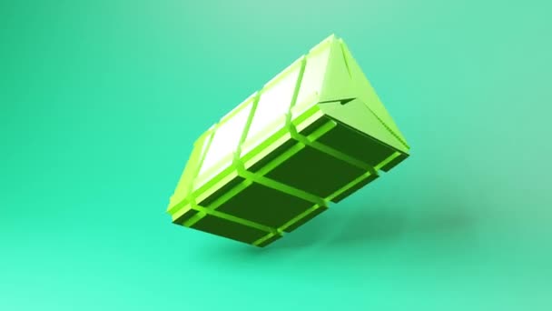 三角形の幾何学的なビデオアニメーションの背景で作られた3D形式 3Dモーショングラフィックデザインのループ — ストック動画