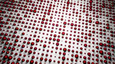 Geometric loopable animation background. Spheres randomly changing size in a grid. 3d motion graphics wallpaper