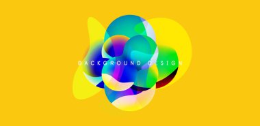 Spheres and circles abstract background, trendy colorful design. Vector Illustration For Wallpaper, Banner, Background, Card, Book Illustration, landing page