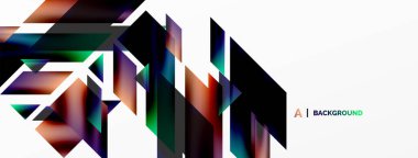 Modern trend minimalist soyut arka plan. Geometrik desen tasarımı, 3 boyutlu ve gölge efektleri. Vektör İllüstrasyonu