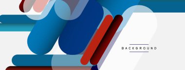 Soyut arkaplan. Yuvarlak şekiller, gri arkaplanda çizgiler. Duvar kağıdı afişi veya iniş sayfası için vektör illüstrasyonu