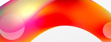 Fluid abstract background. Liquid color gradients composition. Round shapes and circle flowing design for wallpaper, banner, background or landing