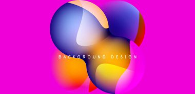 Spheres and circles abstract background, trendy colorful design. Vector Illustration For Wallpaper, Banner, Background, Card, Book Illustration, landing page