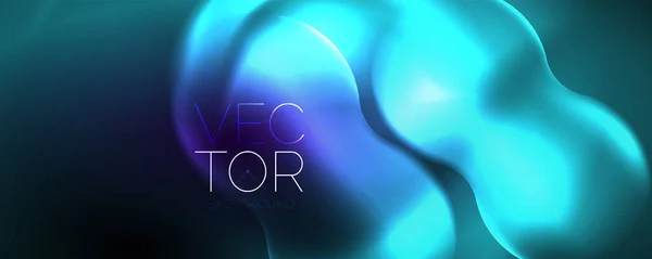 Neon Glowing Waves Magic Energy Space Light Concept Abstract Background – stockvektor