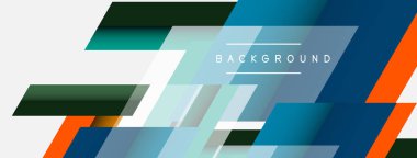 Vektör arkaplanı. Gölge efektli soyut örtüşen renk çizgileri tasarımı. Duvar kağıdı afişi için resim arkaplanı veya iniş sayfası