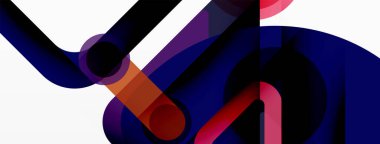 Geometrik ilkeller. Çizgiler, çemberler soyut arkaplan