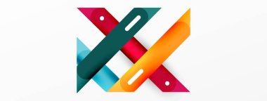 Arka plan çakışan hatlar. Dinamik çizgiler soyut duvar kağıdı. Duvar kağıdı afişi veya iniş sayfası için düz satır kompozisyon vektör ilüstrasyonuName