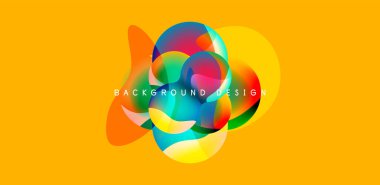 Bright abstract background glossy shiny circle and sphere composition. Minimalist geometric vector Illustration For Wallpaper, Banner, Background, Card