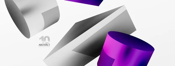 Vector Abstract Background Shapes Triangle Cylinder Trendy Techno Business Template — Image vectorielle