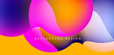 Spheres and circles abstract background, trendy colorful design. Vector Illustration For Wallpaper, Banner, Background, Card, Book Illustration, landing page