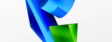 Vektör 3d soyut arkaplan. Şekiller 3 boyutlu üçgen ve silindir. Duvar kağıdı, afiş, arkaplan veya iniş için moda tekno iş şablonu