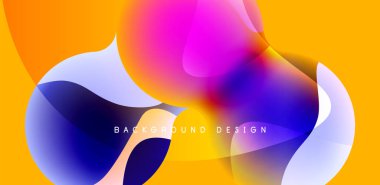 Spheres and circles abstract background, trendy colorful design. Vector Illustration For Wallpaper, Banner, Background, Card, Book Illustration, landing page