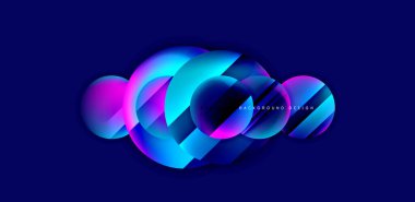 Parlak yüzeyi ve ışığı olan daireler ve gölge efektleri soyut arka plan. Kapaklar, şablonlar, el ilanları, afişler, broşürler, afişler için şablon