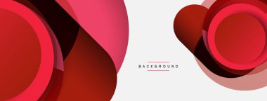 Vektör yuvarlak şekilli daireler minimum geometrik arkaplan. Duvar kağıdı afişi veya iniş sayfası için vektör illüstrasyonu