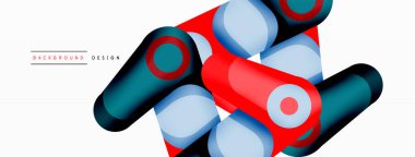 Moda yaratıcı minimalist geometrik arka plan. Duvar kağıdı, pankart, arkaplan veya iniş için soyut yuvarlak şekiller