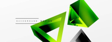 Üçgen soyut arkaplan. 3D vektör temel biçim teknolojisi veya iş konsepti bileşimi. Duvar kağıdı, afiş, arkaplan veya iniş için moda tekno iş şablonu