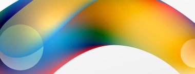 Fluid abstract background, round shapes and circle flowing design for wallpaper, banner, background or landing