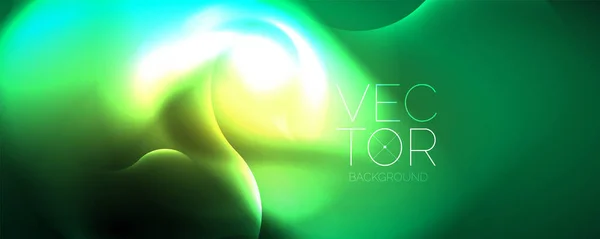 Neon Glowing Waves Magic Energy Space Light Concept Abstract Background — Stockový vektor