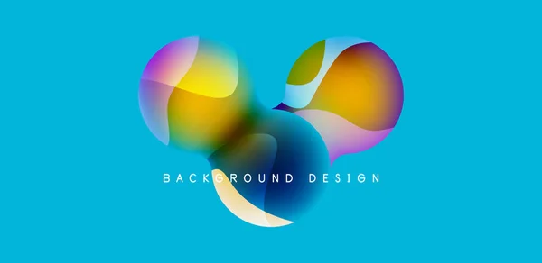 球と円抽象的な背景 トレンディーなカラフルなデザイン ベクトルイラスト壁紙 バナー カード ブックイラスト ランディングページ — ストックベクタ