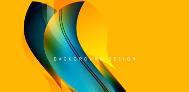 Zarif dalgalar ve akan sıvı soyut arka plan. Kapaklar, şablonlar, el ilanları, afişler, broşürler, afişler için şablon