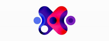 Yaratıcı geometrik duvar kağıdı. Minimum baloncuk oku ve çemberin soyut arkaplanı. Duvar kağıdı, afiş, arkaplan veya iniş için tekno iş şablonu