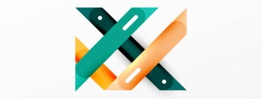 Arka plan çakışan hatlar. Dinamik çizgiler soyut duvar kağıdı. Duvar kağıdı afişi veya iniş sayfası için düz satır kompozisyon vektör ilüstrasyonuName