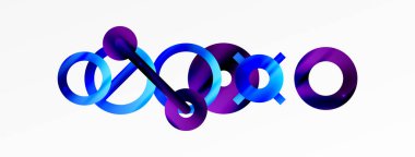 Minimum geometrik soyut arkaplan. Parlak ve parlak daire, çizgi ve yuvarlak şekiller tasarım. Duvar kağıdı, afiş, arkaplan veya iniş için moda tekno iş şablonu