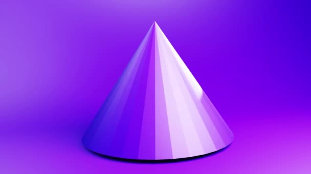 Cone Rotating Background Motion Graphics Minimalist Geometric Looping Video Design — Vídeo de stock
