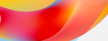 Fluid abstract background. Liquid color gradients composition. Round shapes and circle flowing design for wallpaper, banner, background or landing