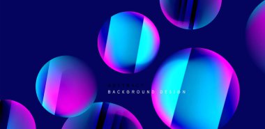 Parlak yüzeyi ve ışığı olan daireler ve gölge efektleri soyut arka plan. Kapaklar, şablonlar, el ilanları, afişler, broşürler, afişler için şablon