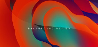 Kapaklar, şablonlar, el ilanları, pankartlar, broşürler, afişler için akışkan dalgalar soyut arkaplan