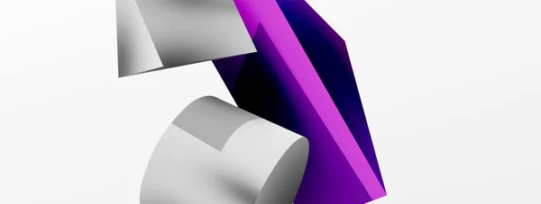 Vector Abstract Background Shapes Triangle Cylinder Trendy Techno Business Template — Stock vektor