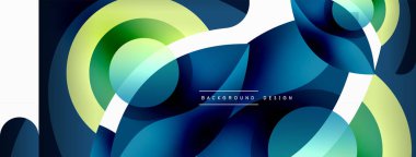 Yaratıcı geometrik duvar kağıdı. Asgari soyut arkaplan. Duvar kağıdı arkaplanı veya iniş sayfası için daire dalga ve yuvarlak şekiller kompozisyon vektör çizimi