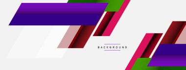 Vektör arkaplanı. Gölge efektli soyut örtüşen renk çizgileri tasarımı. Duvar kağıdı afişi için resim arkaplanı veya iniş sayfası