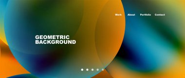 Liquid shapes with flowing gradient colors. Round elements and circles. Vector illustration for wallpaper, banner, background, leaflet, catalog, cover, flyer