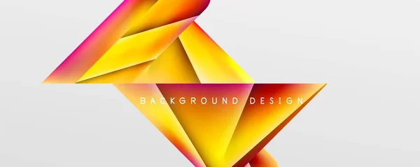 Triangle Fluid Color Gradient Abstract Background Vector Illustration Wallpaper Banner — Archivo Imágenes Vectoriales