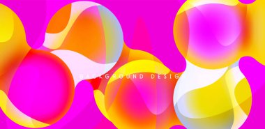 Spheres and circles abstract background, trendy colorful design. Vector Illustration For Wallpaper, Banner, Background, Card, Book Illustration, landing page