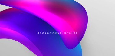 Sıvı renkli 3D elementler soyut arkaplan