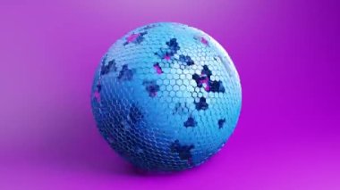 Sphere 3d geometric video animation background. Looping 3D motion graphics design