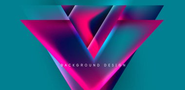 Renkli sıvı gradyanlı gelecekçi üçgen vektörü soyut arkaplan