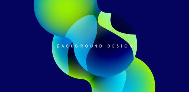 Bright abstract background glossy shiny circle and sphere composition. Minimalist geometric vector Illustration For Wallpaper, Banner, Background, Card