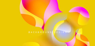 Spheres and circles abstract background, trendy colorful design. Vector Illustration For Wallpaper, Banner, Background, Card, Book Illustration, landing page