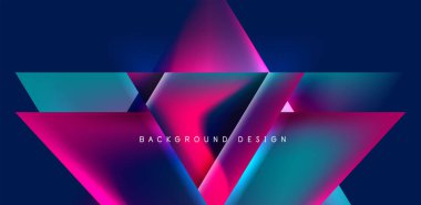 Renkli sıvı gradyanlı gelecekçi üçgen vektörü soyut arkaplan