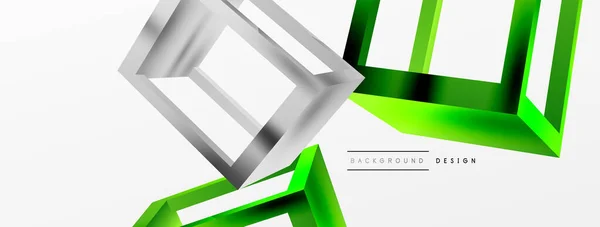Cube Shapes Vector Geometric Background Trendy Techno Business Template Wallpaper — ストックベクタ