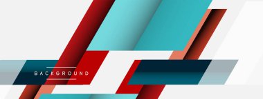 Vektör arkaplanı. Gölge efektli soyut örtüşen renk çizgileri tasarımı. Duvar kağıdı afişi için resim arkaplanı veya iniş sayfası